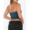 image:imageTrendy Queen Womens Tube Tops Strapless Crop Tops Basic Backless Sleeveless Going Out 2026 Spring Outfits Summer ClothesHaze Blue
