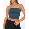 image:imageTrendy Queen Womens Tube Tops Strapless Crop Tops Basic Backless Sleeveless Going Out 2026 Spring Outfits Summer ClothesHaze Blue