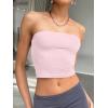 image:imageTrendy Queen Womens Tube Tops Strapless Crop Tops Basic Backless Sleeveless Going Out 2026 Spring Outfits Summer ClothesPink