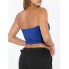 image:imageTrendy Queen Womens Tube Tops Strapless Crop Tops Basic Backless Sleeveless Going Out 2026 Spring Outfits Summer ClothesRoyal Blue