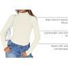 image:imageTrendy Queen Womens Turtleneck Long Sleeve Shirts Spring Fashion Basic Thermal Underwear Tops Winter Clothes 2026Apricot