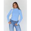 image:imageTrendy Queen Womens Turtleneck Long Sleeve Shirts Spring Fashion Basic Thermal Underwear Tops Winter Clothes 2026Baby Blue