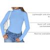 image:imageTrendy Queen Womens Turtleneck Long Sleeve Shirts Spring Fashion Basic Thermal Underwear Tops Winter Clothes 2026Baby Blue