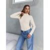 image:imageTrendy Queen Womens Turtleneck Long Sleeve Shirts Spring Fashion Basic Thermal Underwear Tops Winter Clothes 2026Beige