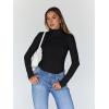image:imageTrendy Queen Womens Turtleneck Long Sleeve Shirts Spring Fashion Basic Thermal Underwear Tops Winter Clothes 2026Black