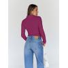 image:imageTrendy Queen Womens Turtleneck Long Sleeve Shirts Spring Fashion Basic Thermal Underwear Tops Winter Clothes 2026Fuchsia