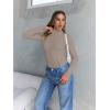 image:imageTrendy Queen Womens Turtleneck Long Sleeve Shirts Spring Fashion Basic Thermal Underwear Tops Winter Clothes 2026Khaki