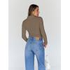 image:imageTrendy Queen Womens Turtleneck Long Sleeve Shirts Spring Fashion Basic Thermal Underwear Tops Winter Clothes 2026Light Brown