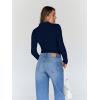 image:imageTrendy Queen Womens Turtleneck Long Sleeve Shirts Spring Fashion Basic Thermal Underwear Tops Winter Clothes 2026Navy