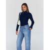 image:imageTrendy Queen Womens Turtleneck Long Sleeve Shirts Spring Fashion Basic Thermal Underwear Tops Winter Clothes 2026Navy