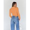 image:imageTrendy Queen Womens Turtleneck Long Sleeve Shirts Spring Fashion Basic Thermal Underwear Tops Winter Clothes 2026Orange