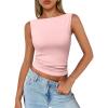 image:imageTrendy Queen Women Going Out Summer Tank Tops Spring Casual Basic Cute 2026 Sleeveless Shirt Vacation Fashion Outfit ClothesPink