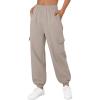 image:imageTrendy Queen Womens Cargo Sweatpants Oversized Fleece Joggers Baggy Athletic Pants with PocketCoffeegrey