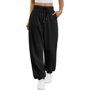 image:imageTrendy Queen Sweatpants Women Baggy Joggers with Pockets Lounge Comfy Barrel Pants Teens Cute Y2K Sports Fall Clothes 2026Black