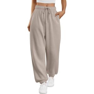 image:imageTrendy Queen Sweatpants Women Baggy Joggers with Pockets Lounge Comfy Barrel Pants Teens Cute Y2K Sports Fall Clothes 2026Coffeegrey