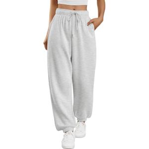 image:imageTrendy Queen Sweatpants Women Baggy Joggers with Pockets Lounge Comfy Barrel Pants Teens Cute Y2K Sports Fall Clothes 2026Grey