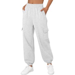 image:imageTrendy Queen Womens Cargo Sweatpants Oversized Fleece Joggers Baggy Athletic Pants with PocketGrey