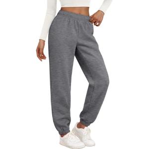image:imageTrendy Queen Womens Sweatpants High Waisted Winter Baggy Lounge Pants Fall Active Fleece Comfy Joggers 2026Dark Grey