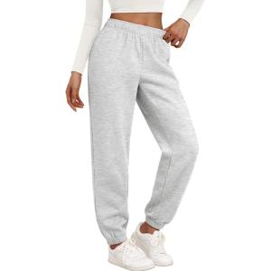 image:imageTrendy Queen Womens Sweatpants High Waisted Winter Baggy Lounge Pants Fall Active Fleece Comfy Joggers 2026Grey