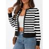 image:imageTrendy Queen Lightweight Cardigan Sweaters for WomenBlack White