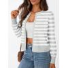 image:imageTrendy Queen Lightweight Cardigan Sweaters for WomenGrey White