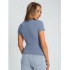 image:imageTrendy Queen Womens Basic T Shirts Summer Tops 2026 Crop Short Sleeve Slim Fit Tee Cute Gym Workout ClothesLightblue