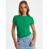image:imageTrendy Queen Womens Basic T Shirts Summer Tops 2026 Crop Short Sleeve Slim Fit Tee Cute Gym Workout ClothesSaint Patrick Green
