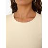 image:imageTrendy Queen Womens Crewneck Ribbed Knit Fitted TShirtBeige