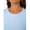 image:imageTrendy Queen Womens Crewneck Ribbed Knit Fitted TShirtBlue