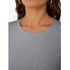 image:imageTrendy Queen Womens Crewneck Ribbed Knit Fitted TShirtGrey