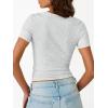 image:imageTrendy Queen Womens Crewneck Ribbed Knit Fitted TShirtOatmeal Grey
