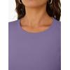 image:imageTrendy Queen Womens Crewneck Ribbed Knit Fitted TShirtPurple