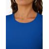 image:imageTrendy Queen Womens Crewneck Ribbed Knit Fitted TShirtRoyal Blue