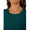 image:imageTrendy Queen Womens Crewneck Ribbed Knit Fitted TShirtTeal