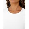 image:imageTrendy Queen Womens Crewneck Ribbed Knit Fitted TShirtWhite