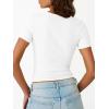 image:imageTrendy Queen Womens Crewneck Ribbed Knit Fitted TShirtWhite
