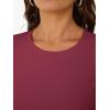image:imageTrendy Queen Womens Crewneck Ribbed Knit Fitted TShirtWine