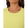 image:imageTrendy Queen Womens Crewneck Ribbed Knit Fitted TShirtYellow