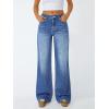 image:imageTrendy Queen Womens High Waisted Straight Wide Leg Jeans Comfort Stretch Baggy Denim PantsBlue