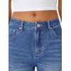 image:imageTrendy Queen Womens High Waisted Straight Wide Leg Jeans Comfort Stretch Baggy Denim PantsBlue