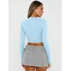 image:imageTrendy Queen Womens Long Sleeve Crop Tops Basic Slim Fitted Shirts Spring Fashion Outfits 2026 Teen Girl ClothesBaby Blue