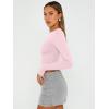 image:imageTrendy Queen Womens Long Sleeve Crop Tops Basic Slim Fitted Shirts Spring Fashion Outfits 2026 Teen Girl ClothesPink