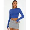 image:imageTrendy Queen Womens Long Sleeve Crop Tops Basic Slim Fitted Shirts Spring Fashion Outfits 2026 Teen Girl ClothesRoyal Blue