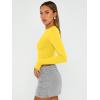 image:imageTrendy Queen Womens Long Sleeve Crop Tops Basic Slim Fitted Shirts Spring Fashion Outfits 2026 Teen Girl ClothesYellow