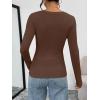 image:imageTrendy Queen Womens Long Sleeve TShirts Basic Crop Tops 2026 Spring Fashion Outfits Going Out Winter ClothesCocoa