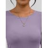 image:imageTrendy Queen Womens Long Sleeve TShirts Basic Crop Tops 2026 Spring Fashion Outfits Going Out Winter ClothesLightpurple
