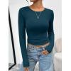 image:imageTrendy Queen Womens Long Sleeve TShirts Basic Crop Tops 2026 Spring Fashion Outfits Going Out Winter ClothesNavy