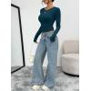 image:imageTrendy Queen Womens Long Sleeve TShirts Basic Crop Tops 2026 Spring Fashion Outfits Going Out Winter ClothesNavy