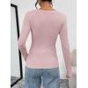 image:imageTrendy Queen Womens Long Sleeve TShirts Basic Crop Tops 2026 Spring Fashion Outfits Going Out Winter ClothesPink
