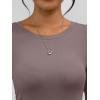 image:imageTrendy Queen Womens Long Sleeve TShirts Basic Crop Tops 2026 Spring Fashion Outfits Going Out Winter ClothesRose Taupe